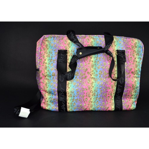 Luv by Betsey Johnson - Rainbow Animal Print-Weekender Duffel Bag -NEW with Tags - Picture 2 of 5