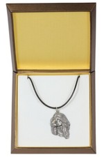 Afghan Hound, Tazi I - Dog necklace in gift box, silver-plated locket for dog fa