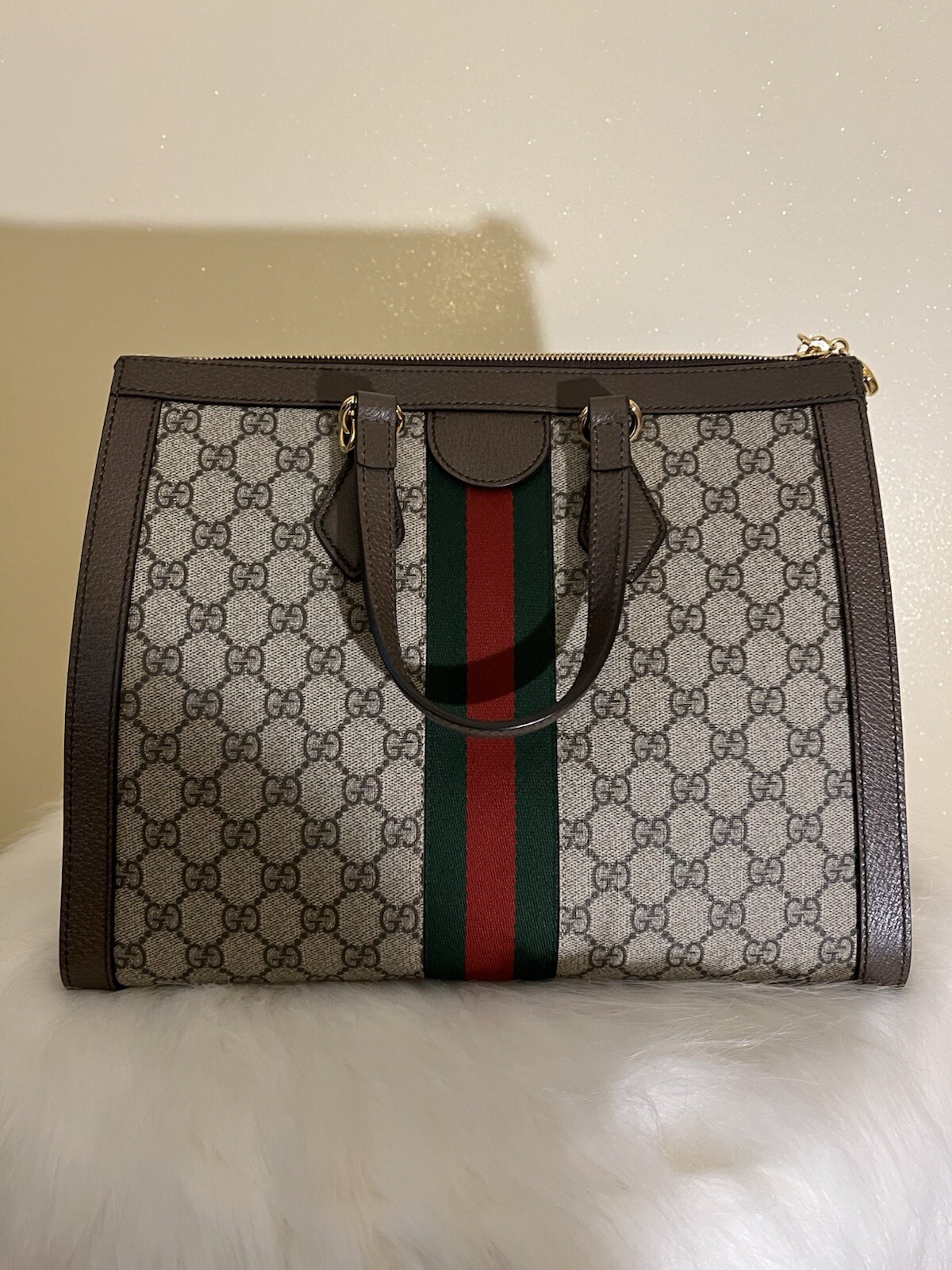Gucci Authentic Ophidia Medium Top Handle Bag - image 5