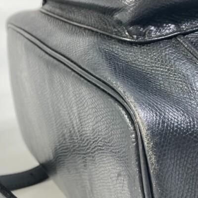 VERSACE vintage Logo Chain Sunburst backpack bag Leather  display picture 3