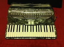 Vintage Italy Verona Artise Style Silver Metallic Accordion Eagle Cheney Case