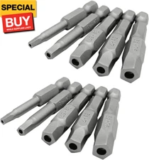 10Pcs Magnetic Pentagon Head Screwdriver Bits Set 1/4 Inch Hex Shank Security Ta