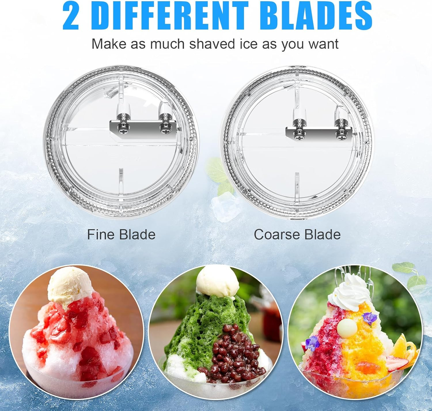 Shaved Ice Attachment for Kitchenaid Stand Mixers with 8 Ice Molds, Ice Shaver A
