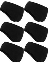 6 Pcs Ear Warmer Headbands Winter Ear Muffs Running Headband Sport Full Black