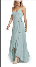 Show Me Your Mumu Mariah Wrap Maxi Dress Silver Sage Crisp Size XS $180