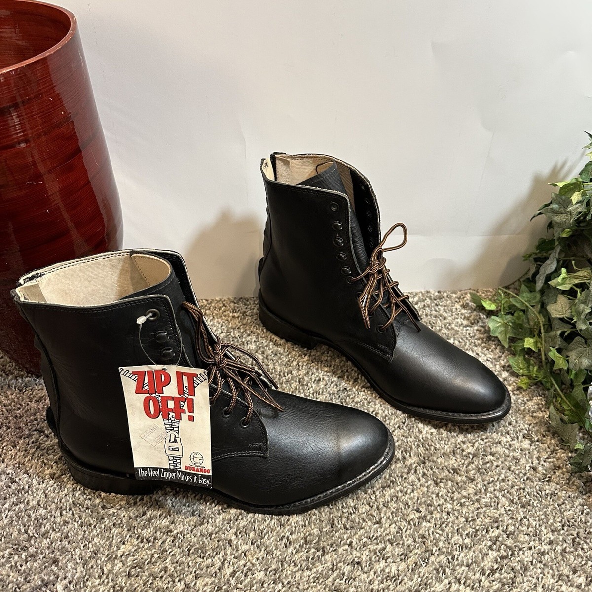 VTG Durango DB1730X Men Western Boots Black Leather 10 EE 