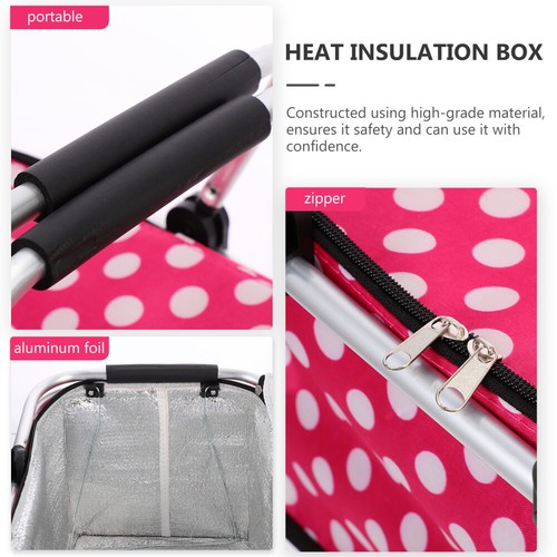 2 Pcs Isolierte Tasche Isolationsbeutel Zum Mitnehmen Lebensmitteltragetasche - Bild 3 von 12
