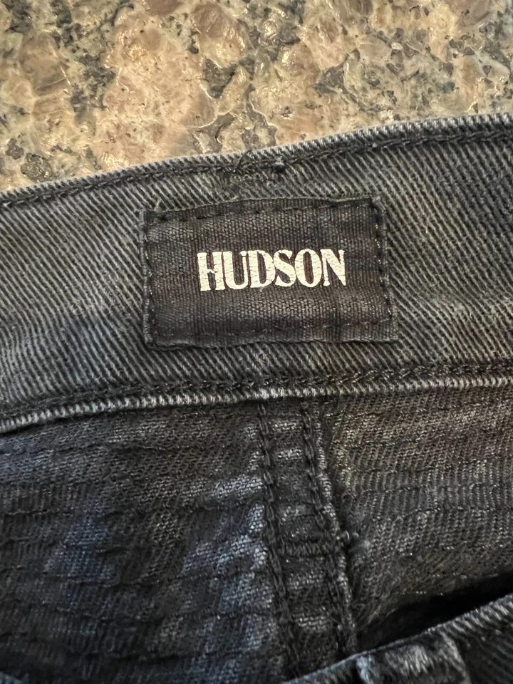 Pantalones de mezclilla negros ajustados Hudson Blinder ajustados para motociclista talla:29 Foto 4 de 4