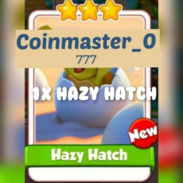 1x Hazy Hatch Card(faster delivery):-turtle Day Set:-coin Master Cards