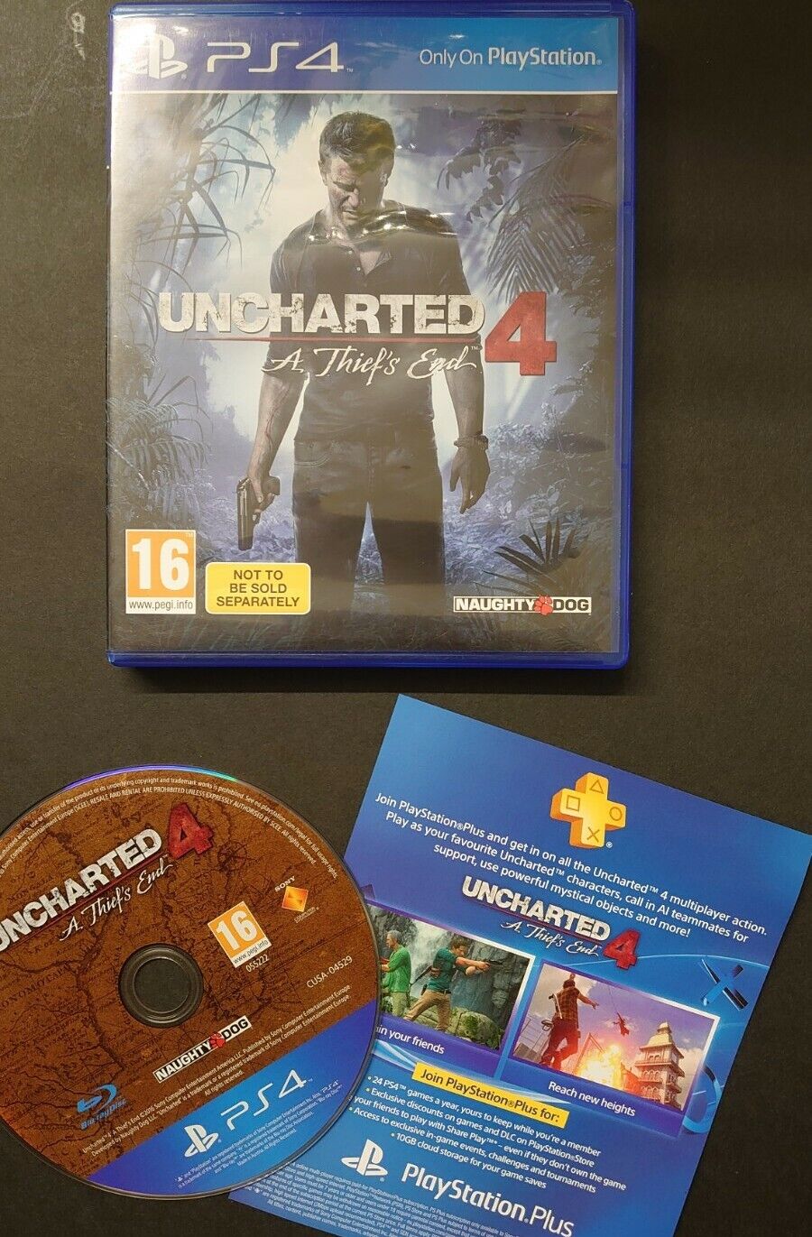 Uncharted 4 A Thief's End [ First Print Blue Case ] (PS4) USED