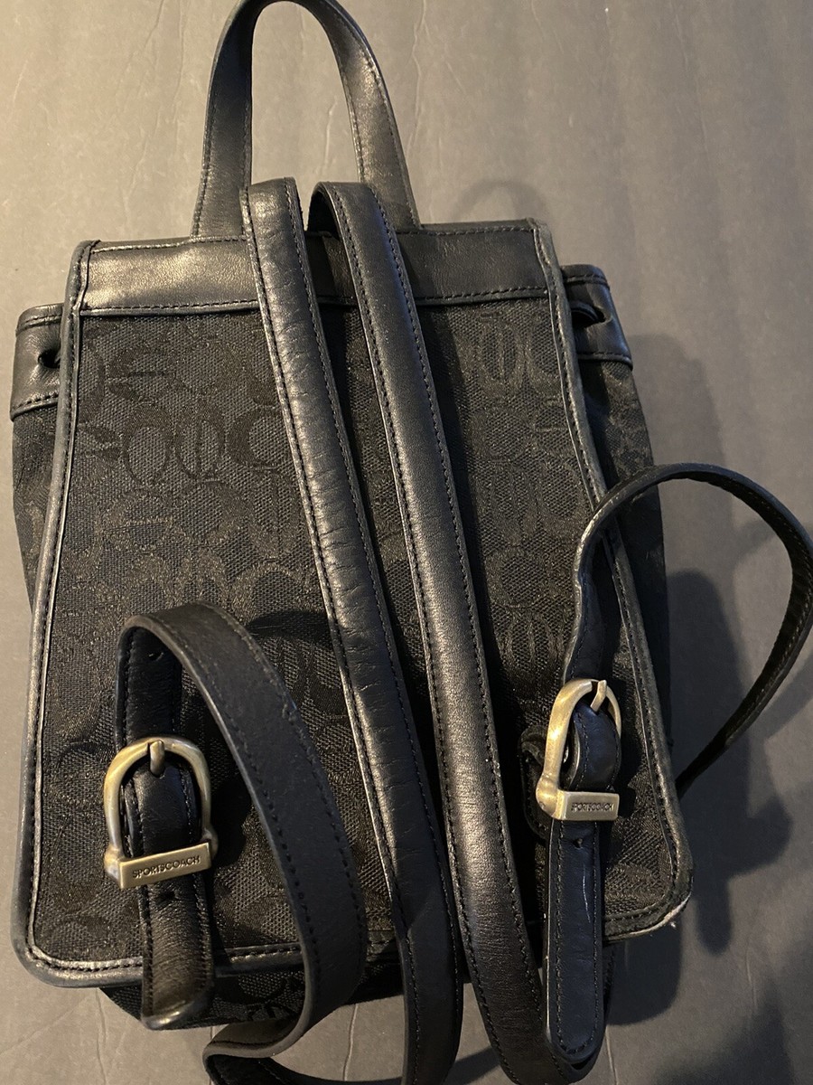 バッグ Vintage Coach Retro Classic Backpack Vintage Classic SportsCoach Backpack Bag Leather & Fabric
