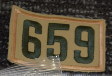 Boy Scout 659 Troop Unit Number Green Tan Uniform Shirt Patch BSA Scouting