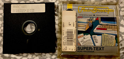 COMMODORE 64 -MAIN STREET SOFTWARE SUPER TEXTWORD PROCESSOR-CIB,TESTED-NICE!