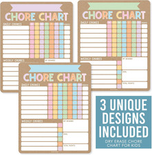 Magnetic Chore Chart Kids Multiple -3 Dry Erase Adults Teens to Do List Fridge