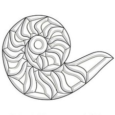 10-1/2"x7-3/4" Exquisite Clear Glass Snail Shell Bevel Cluster EC300