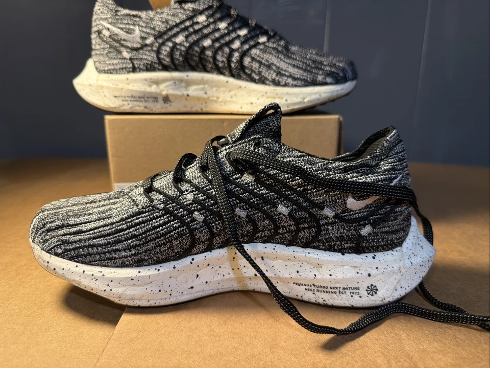 Nike Pegasus Turbo Next Nature DM3414-005 Women’s 6 Black White Running NEW - Image 4 of 4