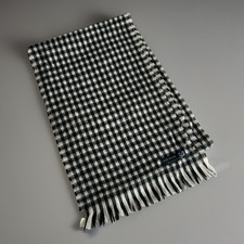 George Harrison  Co Edinburgh Scotland 100 Wool Scarf Black  White 12  x 76  