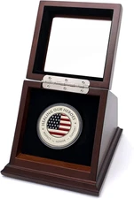 Challenge Coin Display Case Walnut Color 1.5-1.75 Inch 38-44.5 Mm Coin Holder 1 
