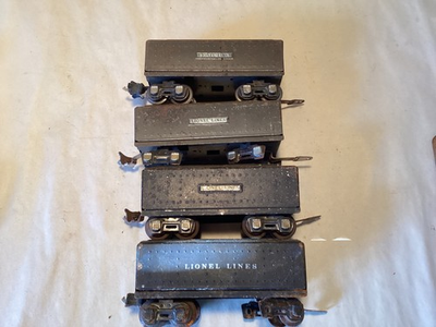 #ad 4 vintage Lionel prewar tin steam engine tenders toy trains parts $19.99