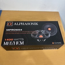 Alphasonik 6.5" Midrange Speakers 4 Ohm Neodymium Mayhem Series MPRO654 Pair