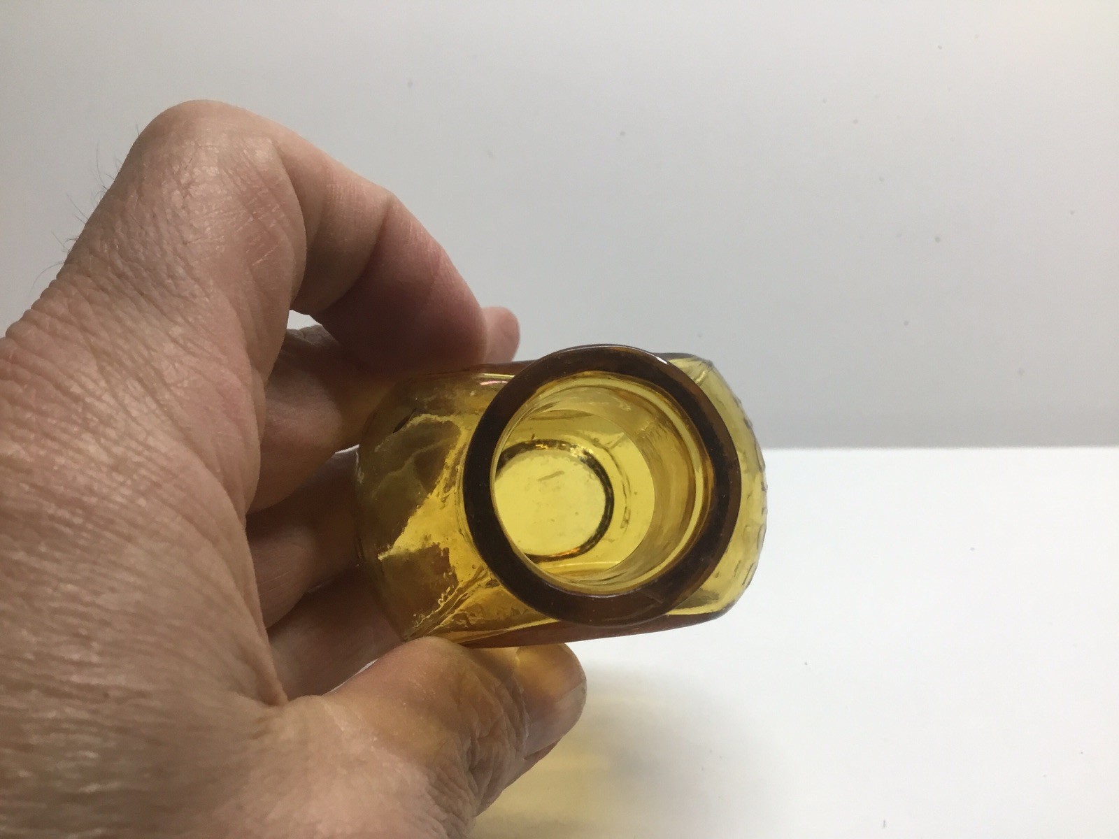 Antique Bright Amber Bovril Meat Juice Bottle.