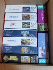 BUFFALO GAMES LOT OF 9 500 pc puzzles AMERICA...