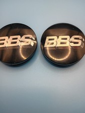 Bbs Wheel Center Caps 56mm Genuine Emblem Black Gold 3d Logo 56.24.012 Set 2pcs