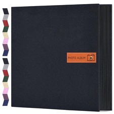 popotop Photo Album 4x6 600 Pockets Photo with Label, Linen Hardcover Photo A...