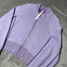 Lululemon Reversible Double-Knit Zip-Up Sweater Cardigan Lavender/Magenta Sz 2