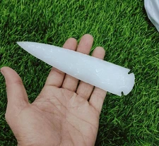 Whtie Quartz Glass Arrowhead  Handmade Crystal Arrowhead Choose Size 1″ to 6"