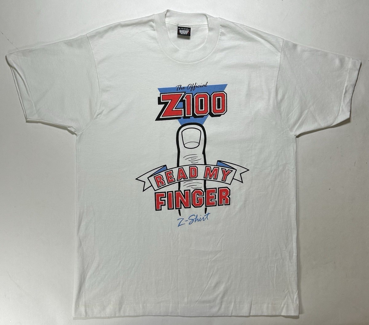 Vintage Z100 Read My Finger New York Music Radio Promo T-Shirt XL