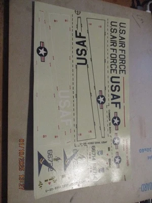 Décal 925 maquette 1/72e LOCKHEED U-2 B/D marque TESTOR'S  années 80 - Photo 1/3