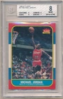 MICHAEL JORDAN 1986/87 FLEER #57 RC ROOKIE CARD CHICAGO BULLS BGS 8 NM-MT