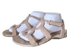 Vionic Jodie Pewter Metallic Strappy Comfort Sandal Women Size 9 Excellent Con