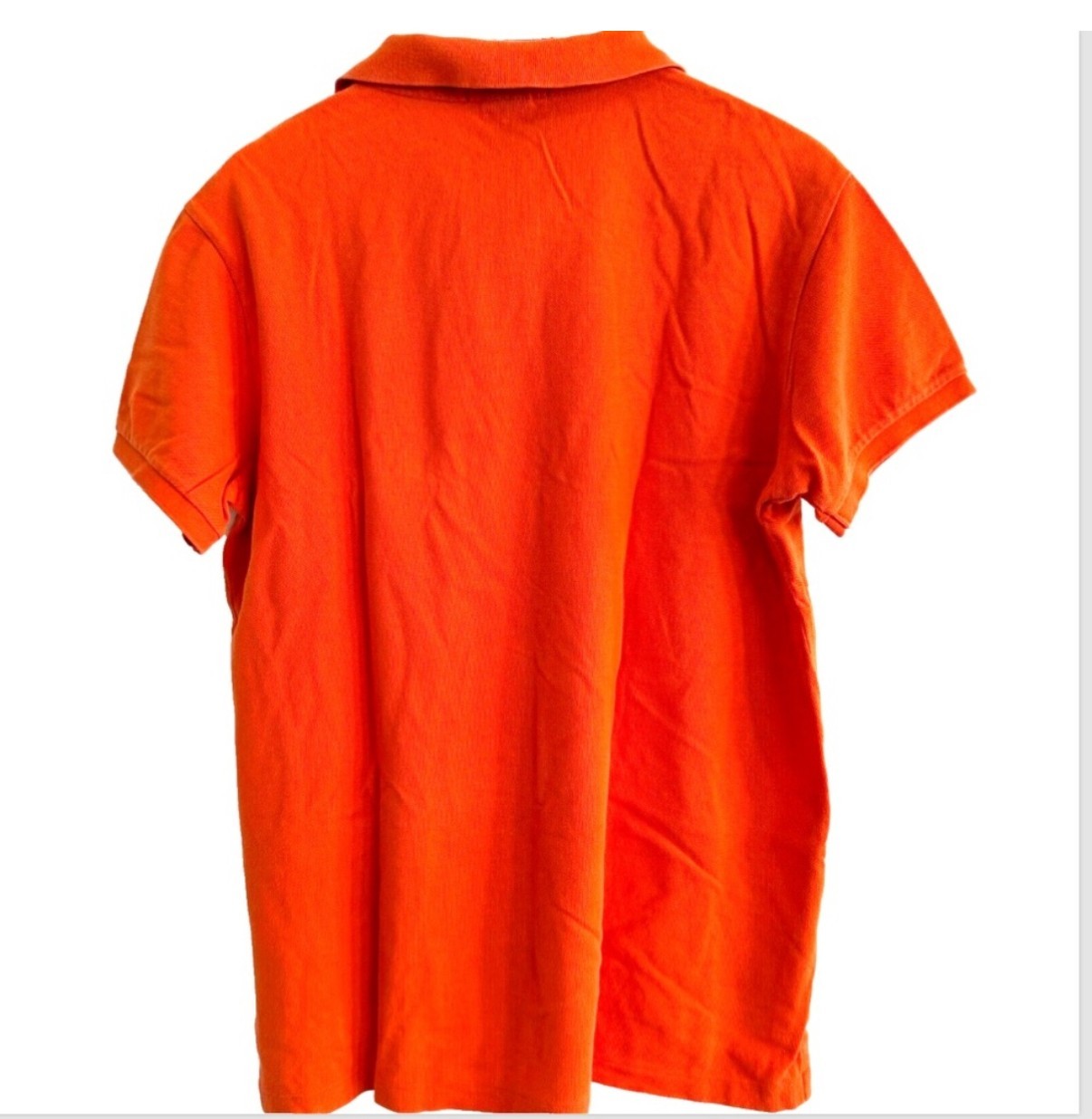 Polo Ralph Lauren vintage camicia uomo grande arancione manica corta verde pony personalizzata