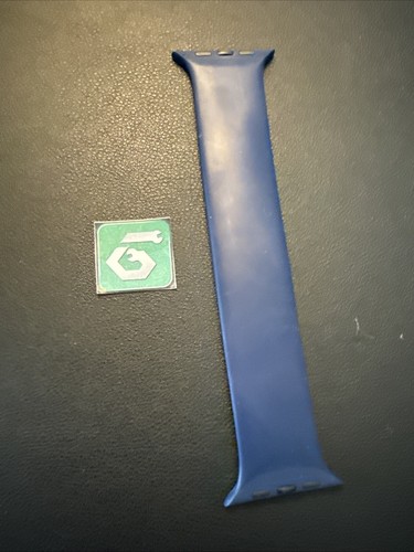 Apple Watch Silicone Solo Loop 44mm (42/45/49) Genuine OEM Deep Navy Blue Size 4 - 第 1/8 張圖片