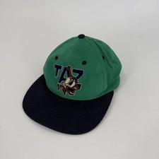 Vintage TAZ Kids Hat Warner Bros Looney Tunes Black Adjustable 100 Cotton