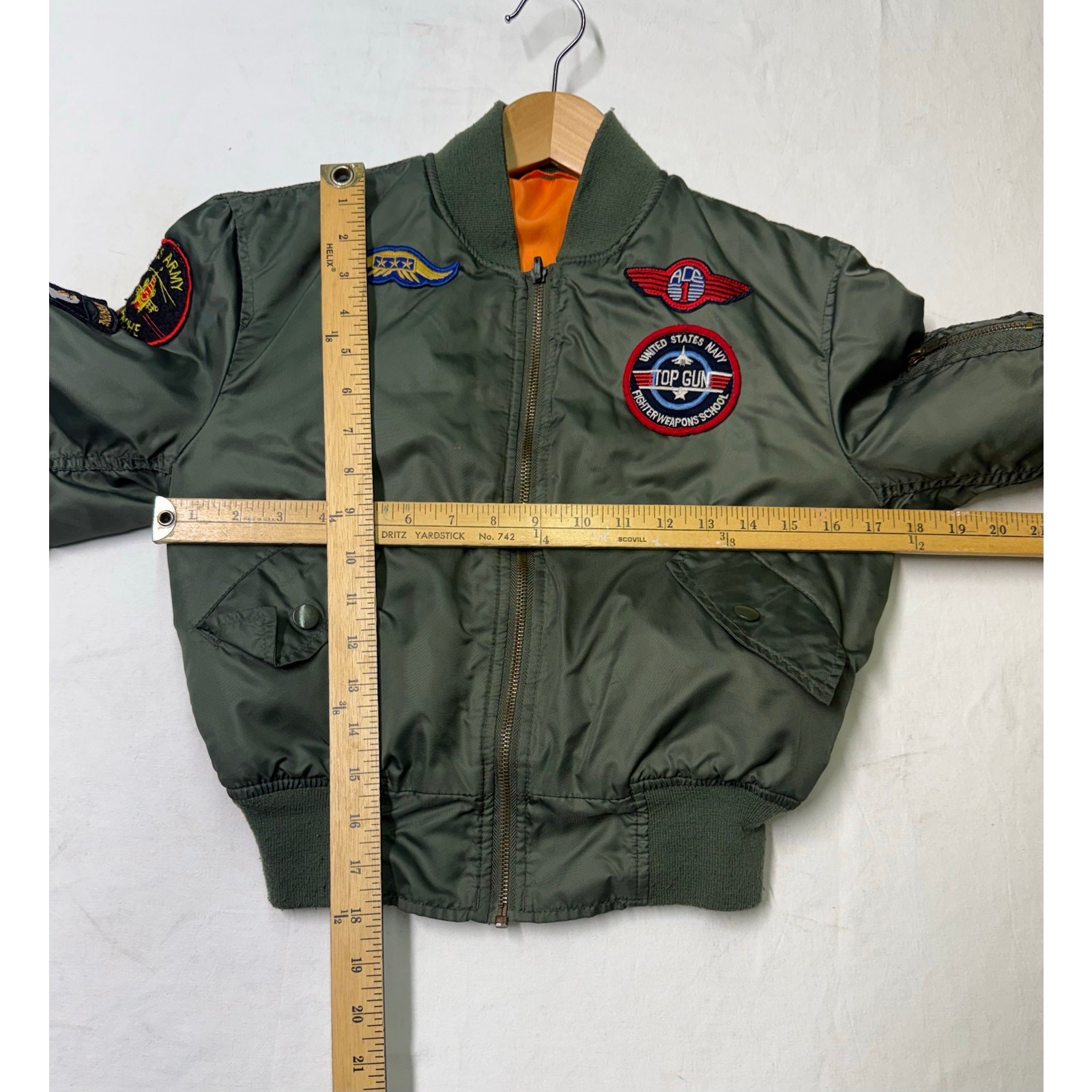 Kids Alpha Industries MA-1 Top Gun Reversible Bomber Jacket image 7