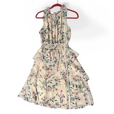 Eliza J Women's Pink Floral Print Size 10 Dress.  Halter Neck 100 Polyester
