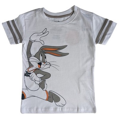 Jungen Space Jam T-Shirt Kurzarm Bugs Bunny Tee 100 % Baumwolle Größen 3-8 Jahre