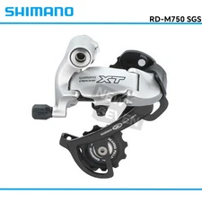 Shimano DEORE XT RD-M750-SGS 9S Rear Derailleur MTB 11-34t Cassette-OE