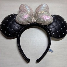 Disney Minnie Mouse Quilted Pearl Headband Tokyo Disney Resort Cntr