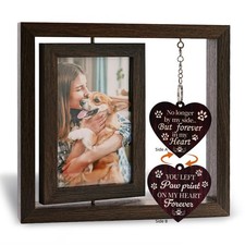 Pet Memorial Gifts for Dogs - Loss of Dog Sympathy Gift Rotating Wooden Pictu...