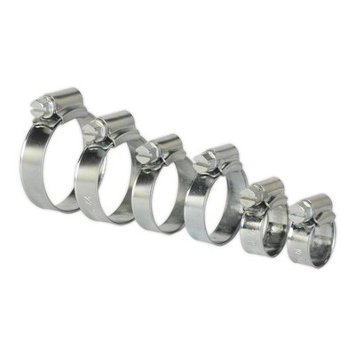 Sealey Schlauchschellen-Sortiment 30 Stück 8-29Mm Verzinkt SHCS1