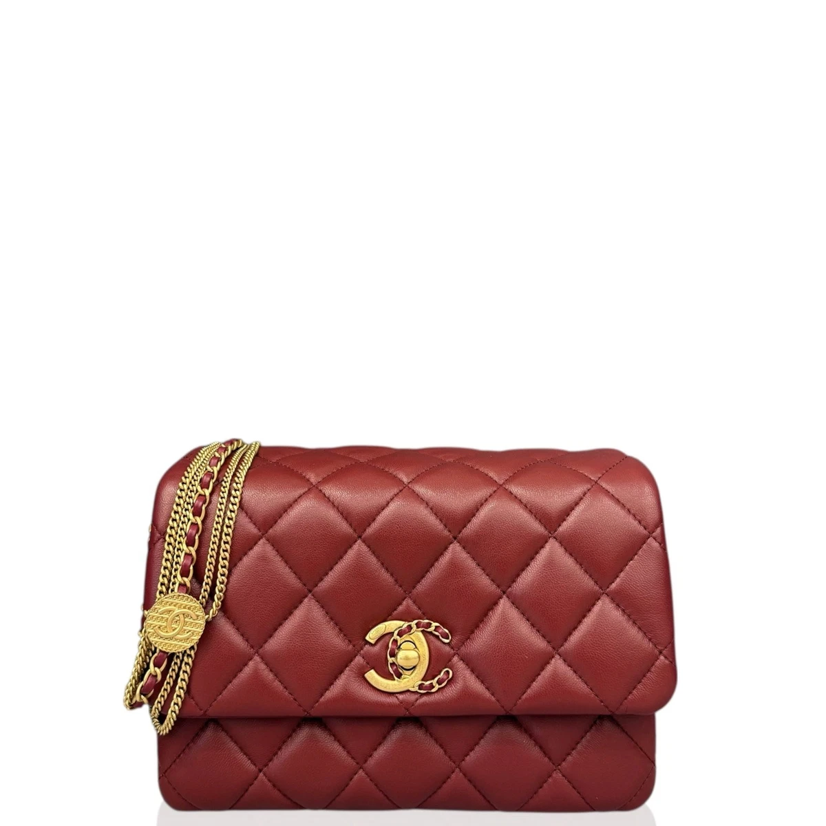 CHANEL Leather Exterior Red Bags & Handbags for Women for sale | eBay