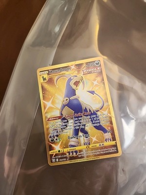 Pokémon Houndoom Full Art Gold Secret Rare Card 179/163 Battle Styles