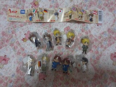 Hetalia Mascot Keychain Set 10pc Full Collection Plus Alpha Rare Exclusive