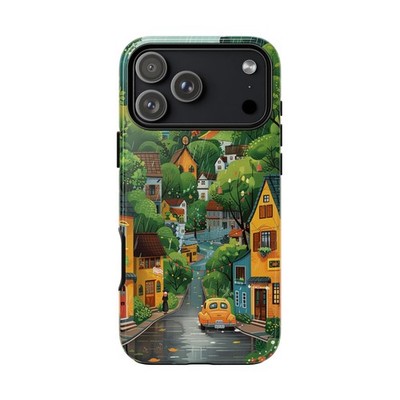 Phone Ink - iPhone | Galaxy | Pixel Case - Rainy Town Artistic Neighborhood