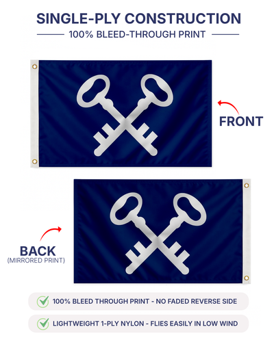 AGAS 12x18in Yacht Club Officers Flag– 200D Nylon - Multi Size Variation - Picture 84 of 128