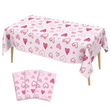 Valentines Tablecloth, 3Pack Valentines Day Tablecloth Decorations, 54x108 In...